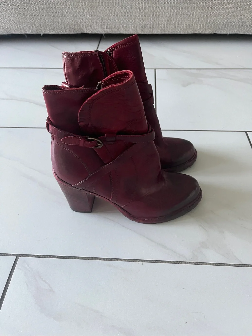 Real leather boots